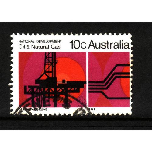 AUSTRALIA 1970 NATIONAL DEVELOPMENTS SG472 1Oc COIL AND NATURAL GAS FU #3