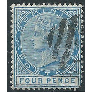 Dominica 1879 SG7 4d Blue Perf 14 (PCP) else Fine Used..
