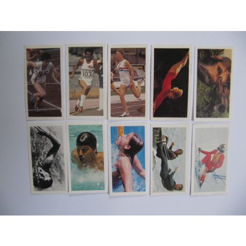 Assorted Lot of 10 1979 Brooke Bond Tea cards OLYMPIC GREATS