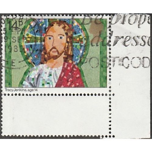 1981 Christmas, Children's Pictures, 14p Value. Jesus Christ. F/Used With Margin