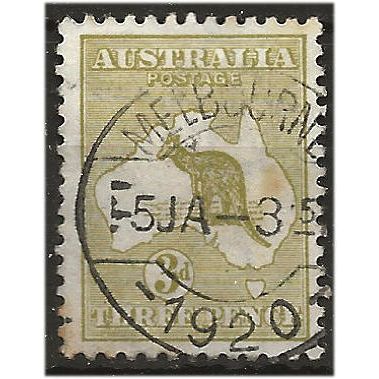 Australia 1915 SG37da 3d Olive-Green Fine Used .. ..