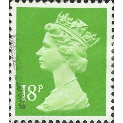 GB, Queen Elizabeth Machin, light green 1991, 18p, #3
