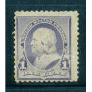 219 1c Benjamin Franklin Barely Clears MHR M01865