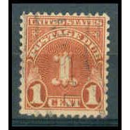 Used J80 1c Postage Due Barely Clears WA1273