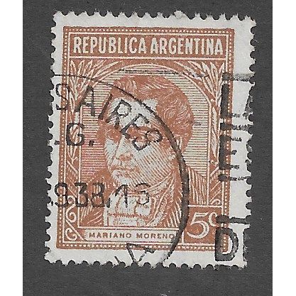 ARG 1935 5c 'M. MORENO' FINE USED (EBID79-090)