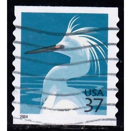 USA, 2004 37c Snowy Egret, SG 4336 (Scott #3829), used.