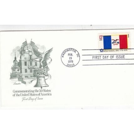 United States 1976 Iowa 50 US States FDC Washington DC cancel unaddressed VGC