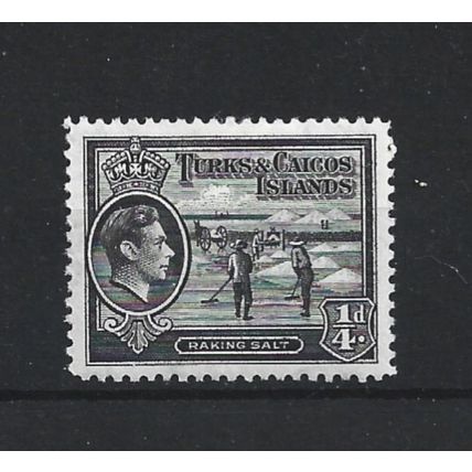 Turks&Caicos.SG194 1/4d Raking Salt (Black).Mounted Mint.Aug24g