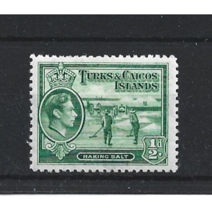 Turks&Caicos.SG195 1/2d Raking Salt (Green).Colour Unchecked.Mounted Mint.Aug24q