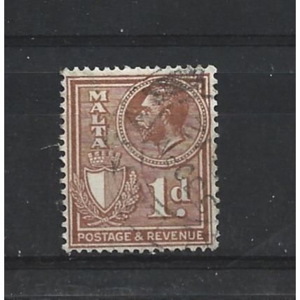 Malta.SG195 1d Chestnut.Fine Used.Apr25v