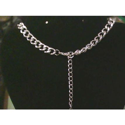 Stone Stud No Boys Black Pendant w/ 5mm 18" Rope Chain Necklace