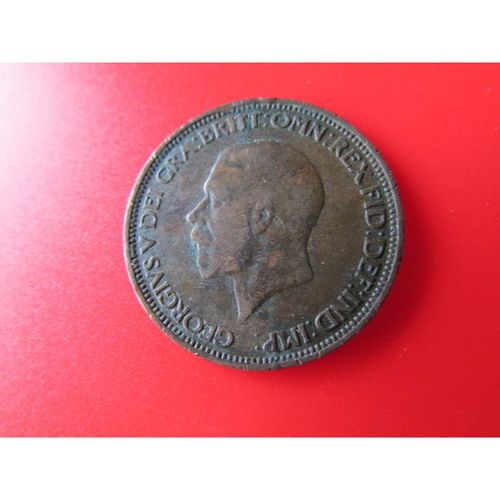 1933 GEORGE V HALFPENNY FREE POST COIN - 2. AY