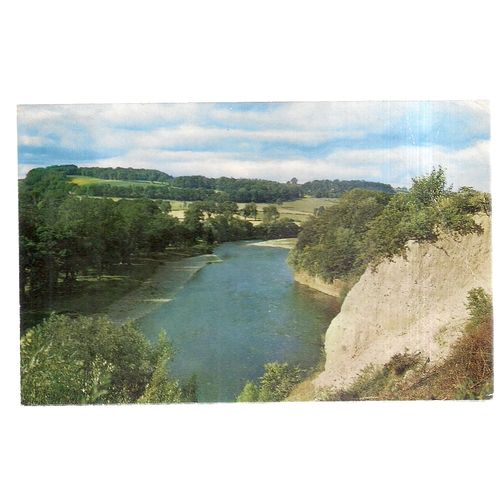 THE RIVER TWEED FROM BRAEHEADS, ST BOSWELLS vintage postcard posted 1969 pm =