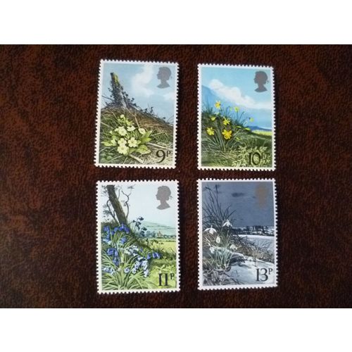 1979 GB Spring Wild Flowers set of 4 unused mint stamps primrose daffodil