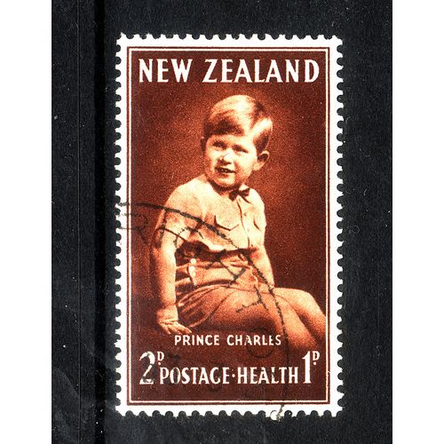 NEW ZEALAND 1952 PRINCE CHARLES 2d + 1d BROWN SG711 FINE USED #6
