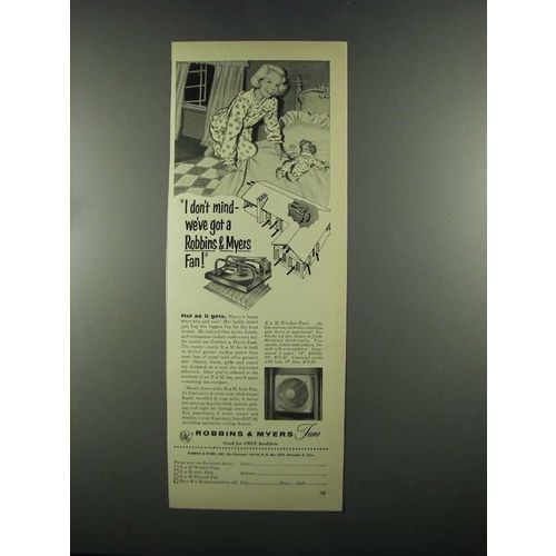 1955 Robbins & Myers Fans Ad - I Don't Mind