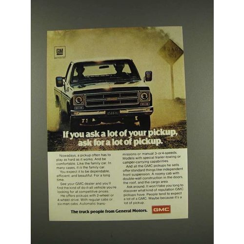 1976 GMC Truck Ad - Ask For a Lot of Pickup