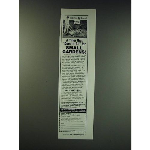 1987 Garden Way Troy-Bilt Tillers Ad - A tiller that does-it-all for small