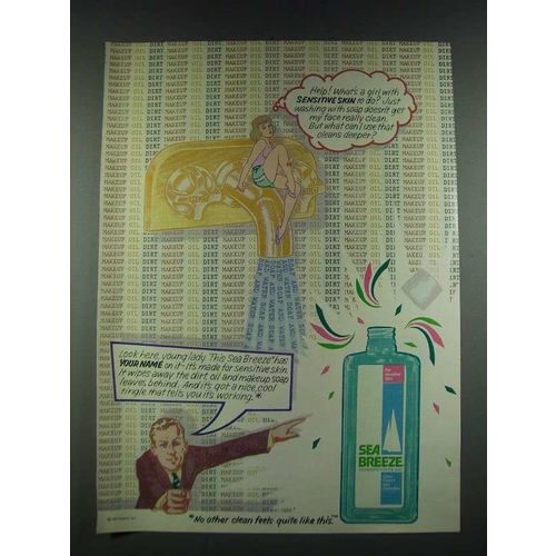 1987 Sea Breeze Ad - What's a Girl With Sensitive Skin to Do?