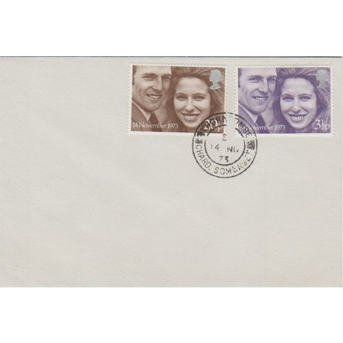 GB 1973 Princess Anne Wedding set FDC Chard Somerset pm see others
