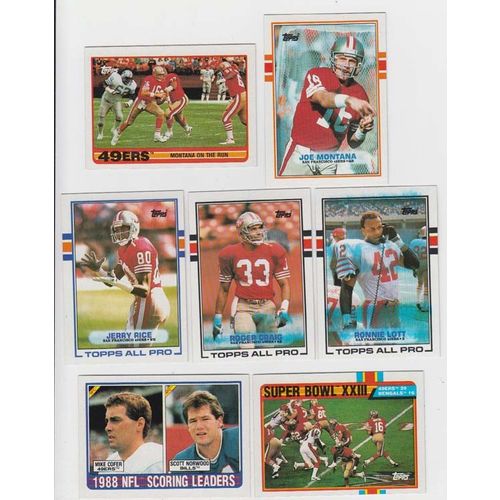1989 Topps Football San Francisco 49ers team set w/Traded 21cards- 3 Montana