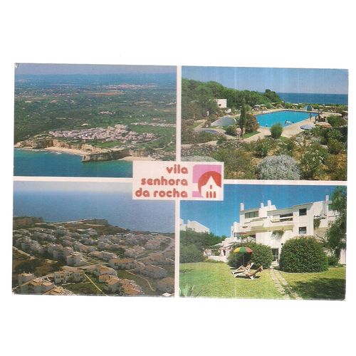 VILA SENHORA DA ROCHA, ALGARVE, PORTUGAL used postcard multi view 1989 =