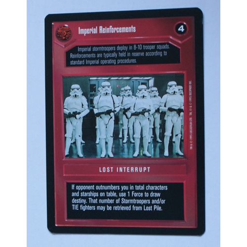 Star Wars CCG: Premier Limited # Imperial Reinforcements (A) dark 1995 decipher