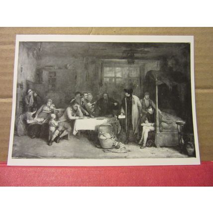 DISTRAINING FOR RENT by Sir D. Wilkie unused postcard National Gallery SCOTLAND/
