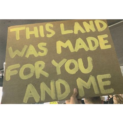 This Land Was Made For You & Me Protest Anti Racism March Postcard