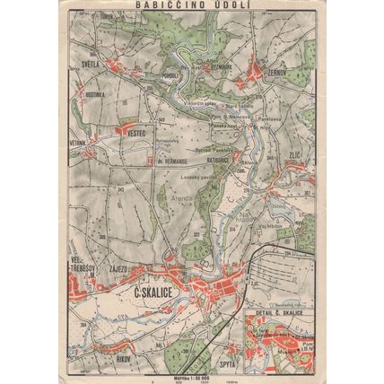 Babiccino Udoli Czech Republic Map Postcard