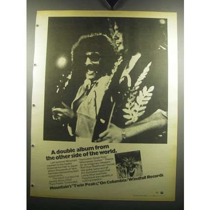1974 Mountain Twin Peak Album Ad - A double album from the other side of world