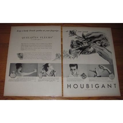 1956 Houbigant Quelques Fleurs Perfume Ad - Keep a lovely French garden