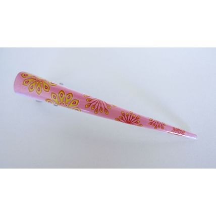 Please read details before buying!! painted peacock alligator hair clip