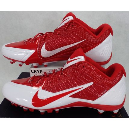 New Mens 13.5 NIKE Alpha Pro TD Ohio State Red White Cleats Shoes$105 579545-160