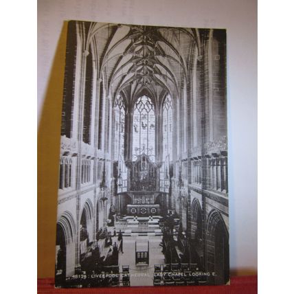 LADY CHAPEL, LIVERPOOL CATHEDRAL, used antique postcard dated 1921 =
