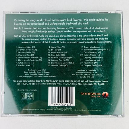 Backyard Bird Walk Audio CD & Booklet Northword Press Lang Elliott, John Sill