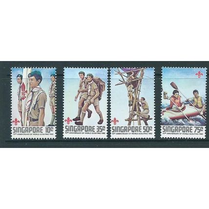 singapore malaya malaysia stamps mnh set sg435 sg 435 scouts