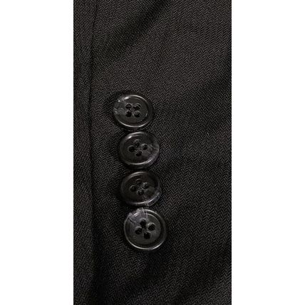 Jones New York Mens Blazer Black S46 Button Sleeve Inner Pockets Back Slit