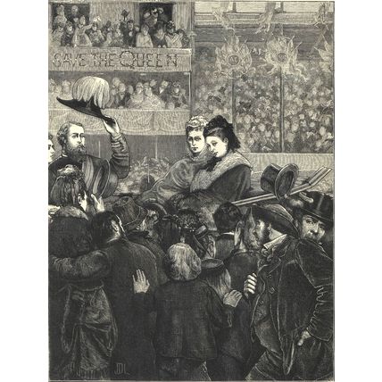 QUEEN VICTORIA - TUESDAY, FEBRUARY 27, 1872 1872 VICTORIAN ENGRAVING
