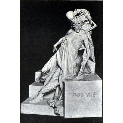 TENAX VITAE 1893 Rinaldo Carnielo - sculpture VICTORIAN PRINT