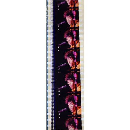 Jimi Hendrex. Pk MTP - d087i . 1 STRIP OF 5 - 35MM FILM CELLS. A very rare strip