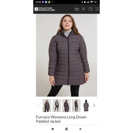 Mountain Warehouse Furnace Womens Long Down Padded Jacket size 18