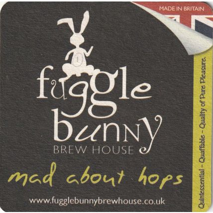 BEER MAT - FUGGLE BUNNY BREWHOUSE - MAD ABOUT HOPS - (Cat 001) - (2014)