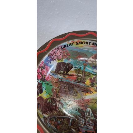VTG Great Smokey Mountains Souvenir Ashtray MCM Decor Tennessee North Carolina