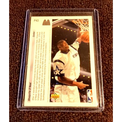1992/93 Upper Deck # P43 Shaquille O'Neal RC Orlando Magic Near/Mint+