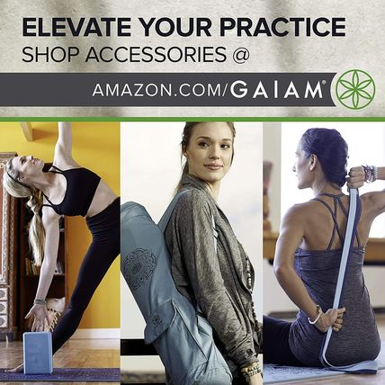 Gaiam Yoga Mat - Premium 5Mm Solid Thick Non Slip Exercise & Fitness Mat for All