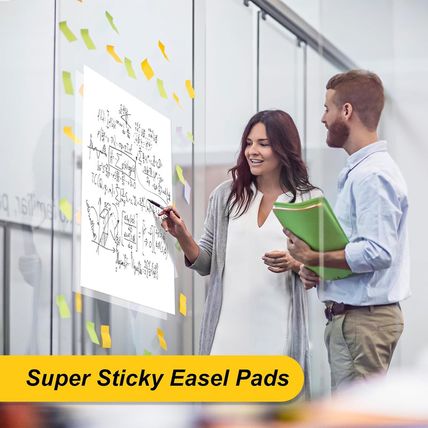 Nortix Flip Chart Paper, Sticky Easel Pads, Chart Paper for Teachers, Upgraded D