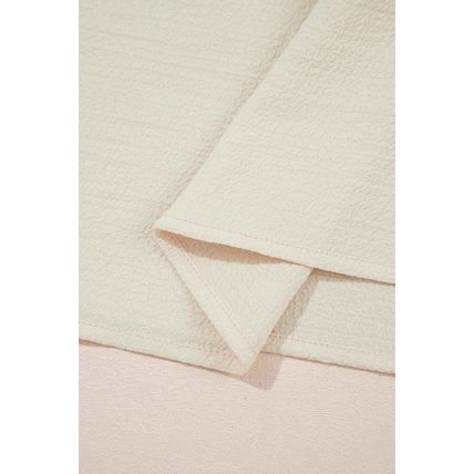 Beige Textured Bow Knot Frilled Butterfly Sleeve Blouse