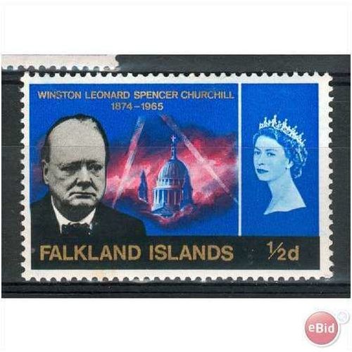 Falkland Islands stamps 1966 - SG 223 1/2d Churchill Commemorative MH