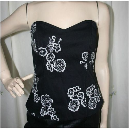 Next Black White Bustier Top Size 12 uk Womens New with Tag